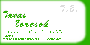 tamas borcsok business card